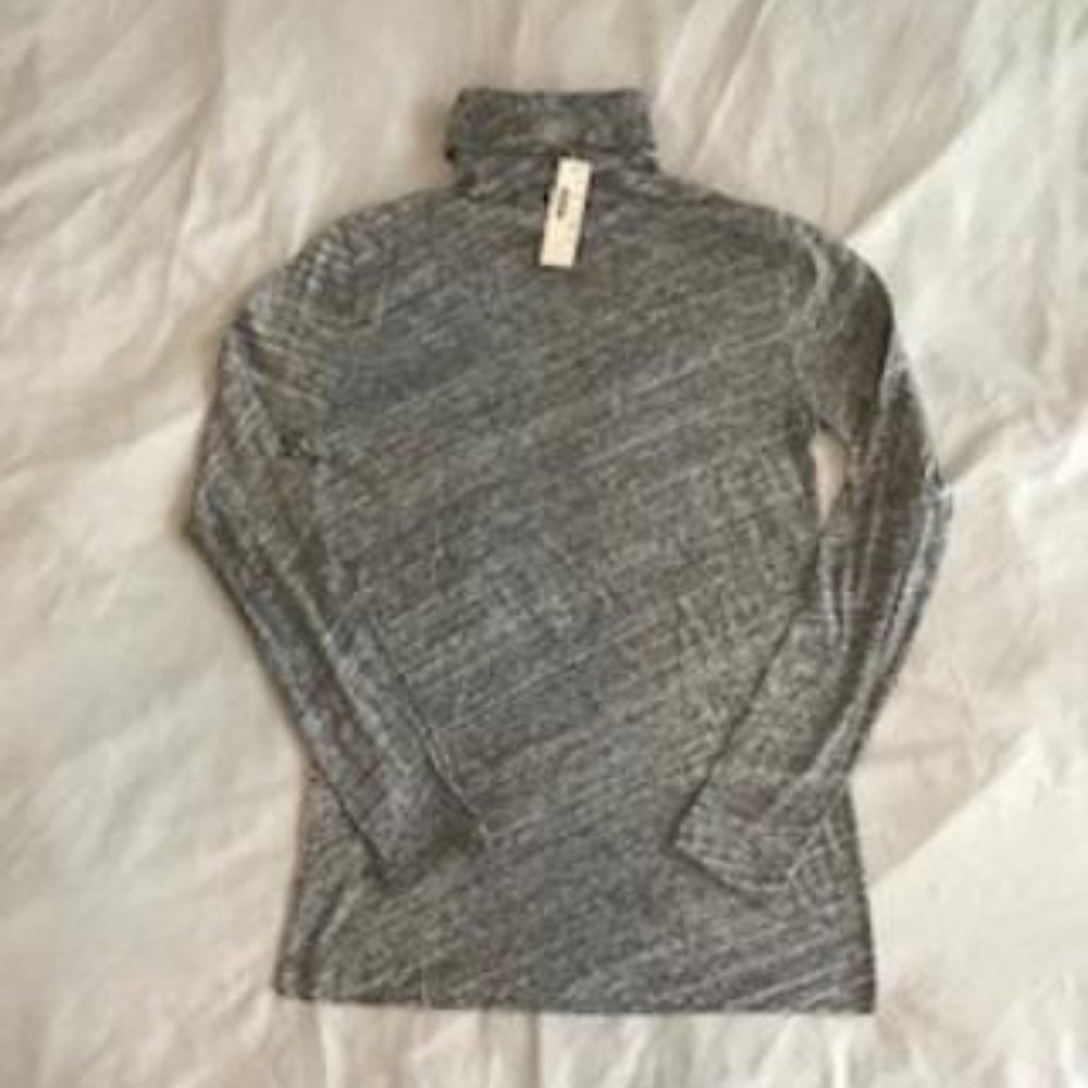 NWT J.Crew Heather Gray Turtleneck Long Sleeve Tee